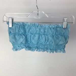 Baby Blue Ruffle Bandeau 🦋